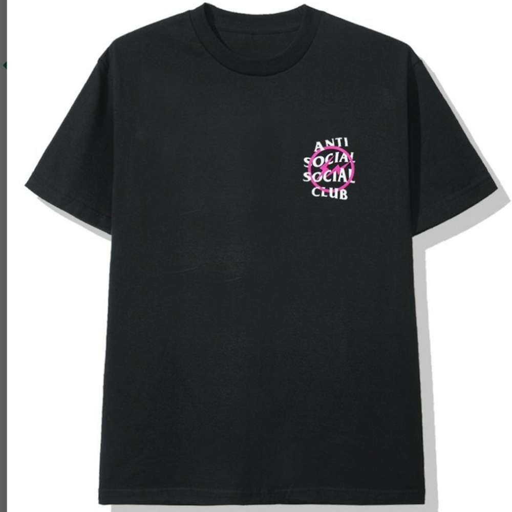 ANTI SOCIAL SOCIAL CLUB X FRAGMENT PINK BOLT TEE